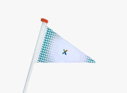 Bootsfahne - Dreieckige Fahne mit Band und Schnur
